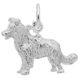 Sterling Silver Border Collie Dog Charm by Rembrandt Charms