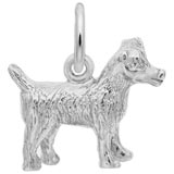 14k White Gold Jack Terrier Charm by Rembrandt Charms