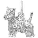 14K White Gold West Highland Terrier Charm by Rembrandt Charms