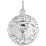 14K White Gold Trophy Cup Charm by Rembrandt Charms
