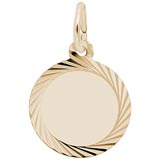10K Gold Small Faceted Disc Charm by Rembrandt Charms