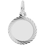 Sterling Silver Small Faceted Disc Charm by Rembrandt Charms