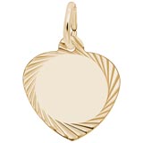 10K Gold Small Faceted Heart Charm by Rembrandt Charms
