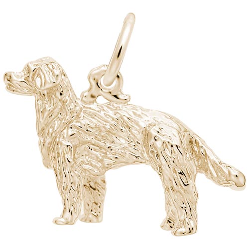 14K Gold Golden Retriever Dog Charm by Rembrandt Charms 14K Gold Golden Retriever Dog Charm by Rembrandt Charms