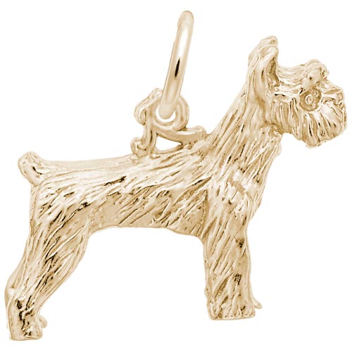 Gold Plate Schnauzer Dog Charm by Rembrandt Charms Gold Plate Schnauzer Dog Charm by Rembrandt Charms