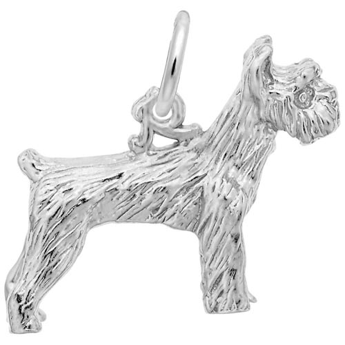 14K White Gold Schnauzer Dog Charm by Rembrandt Charms 14K White Gold Schnauzer Dog Charm by Rembrandt Charms