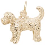 10K Gold Labradoodle Dog Charm