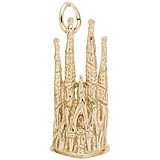 Gold Plated Barcelona Cathedral Charm by Rembrandt Charms