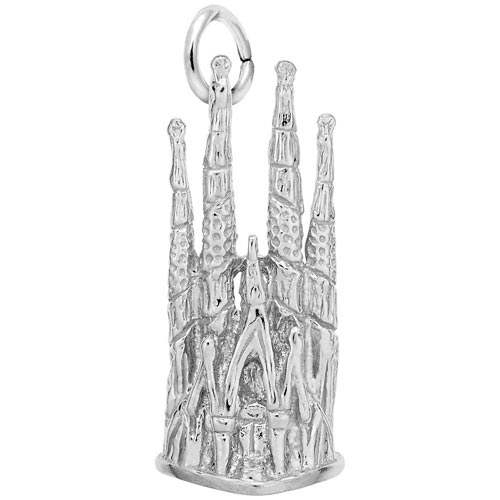 14k White Gold Barcelona Cathedral by Rembrandt Charms