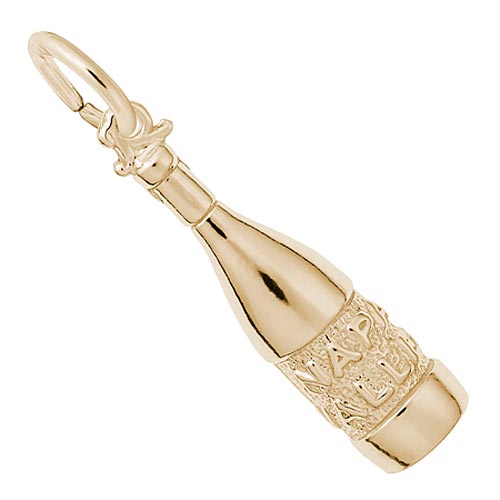 14k Gold Napa Valley Wine Bottle by Rembrandt Charms