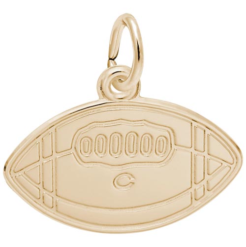 10K Gold College Football Charm by Rembrandt Charms 10K Gold College Football Charm by Rembrandt Charms