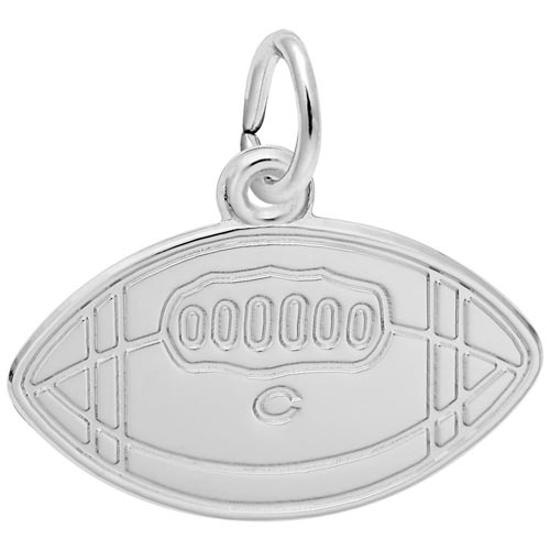 14K White Gold College Football Charm by Rembrandt Charms