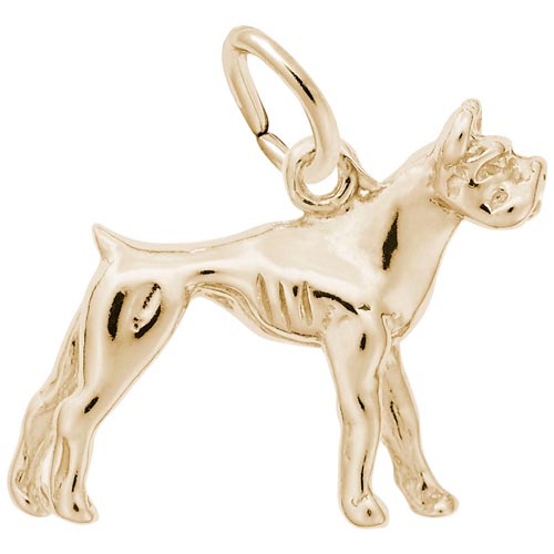 Gold Plated Boxer Dog Charm by Rembrandt Charms Gold Plated Boxer Dog Charm by Rembrandt Charms