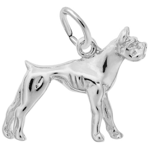 14k White Gold Boxer Dog Charm by Rembrandt Charms 14k White Gold Boxer Dog Charm by Rembrandt Charms