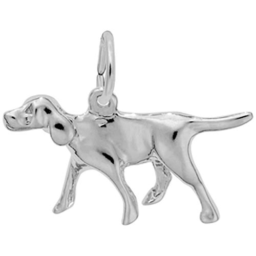 14K White Gold Retriever Dog Charm by Rembrandt Charms 14K White Gold Retriever Dog Charm by Rembrandt Charms