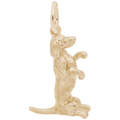 Gold Plate Dachshund Dog Charm by Rembrandt Charms Gold Plate Dachshund Dog Charm by Rembrandt Charms