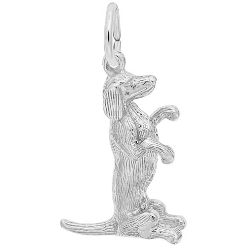 14K White Gold Dachshund Dog Charm by Rembrandt Charms 14K White Gold Dachshund Dog Charm by Rembrandt Charms