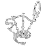 Rembrandt Bagpipes Charm, 14K White Gold