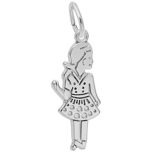 Rembrandt Waving Girl Charm, Sterling Silver Rembrandt Waving Girl Charm, Sterling Silver