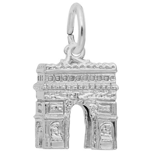14K White Gold L'Arc De Triomphe Charm by Rembrandt Charms 14K White Gold L'Arc De Triomphe Charm by Rembrandt Charms