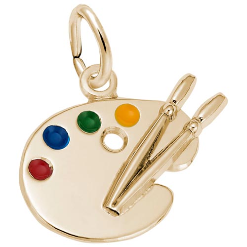 10K Gold Small Artist Palette Charm by Rembrandt Charms 10K Gold Small Artist Palette Charm by Rembrandt Charms