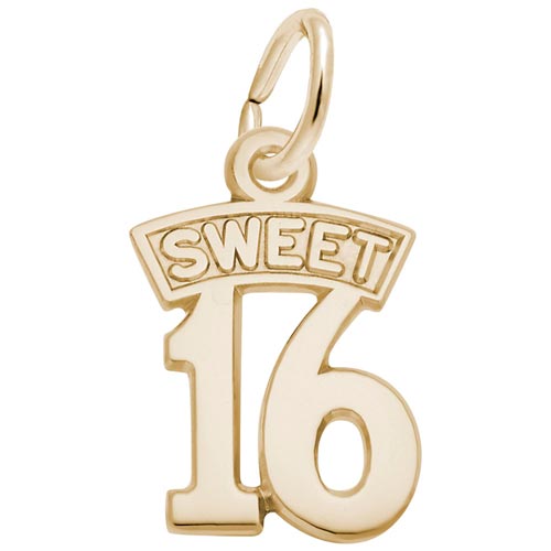 Rembrandt Sweet Sixteen Charm, 10K Yellow Gold