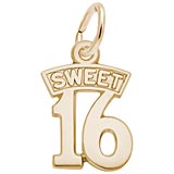 Rembrandt Sweet Sixteen Charm, 10K Yellow Gold