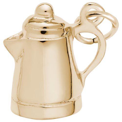 Rembrandt Espresso Pot Charm, 14K Yellow Gold Rembrandt Espresso Pot Charm, 14K Yellow Gold