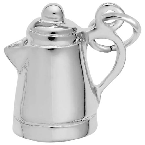 14K White Gold Espresso Pot Charm by Rembrandt Charms 14K White Gold Espresso Pot Charm by Rembrandt Charms