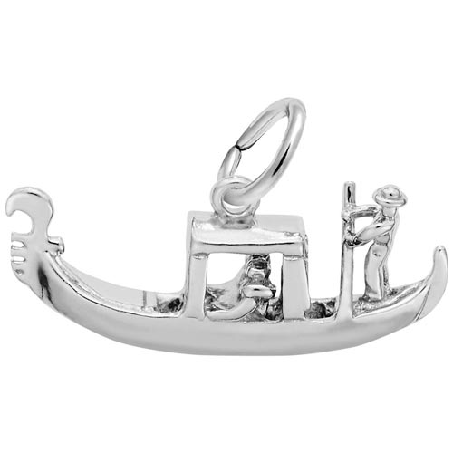 14K White Gold Venetian Gondola Charm by Rembrandt Charms 14K White Gold Venetian Gondola Charm by Rembrandt Charms
