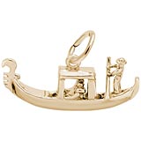 Rembrandt Venetian Gondola Charm, Gold Plate