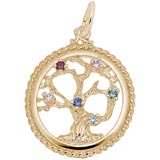 10K Gold Tree of Life Charm Select Stones by Rembrandt Charms