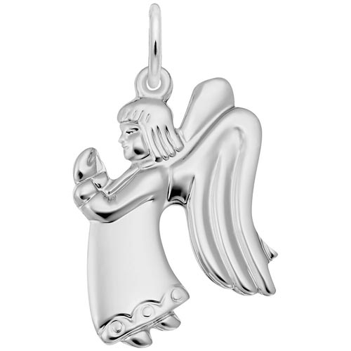 Rembrandt Angel Girl Charm, Sterling Silver