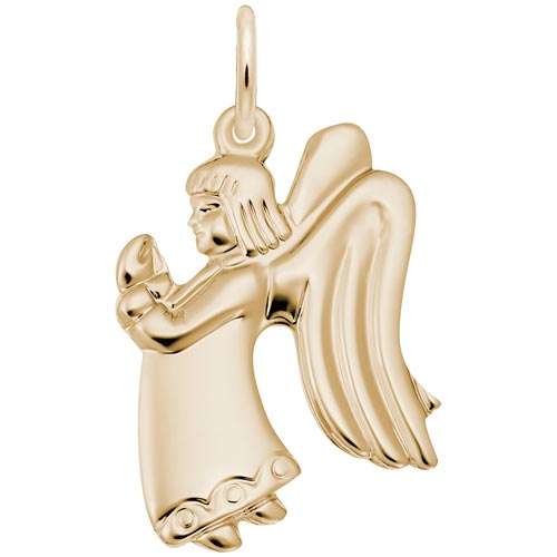 Rembrandt Angel Girl Charm, 10K Yellow Gold