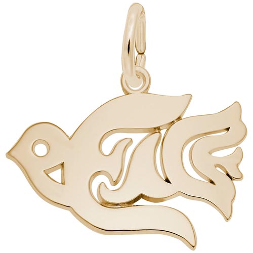 14K Gold Peace Dove Charm by Rembrandt Charms