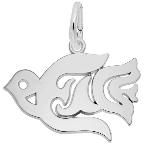 Sterling Silver Peace Dove Charm by Rembrandt Charms