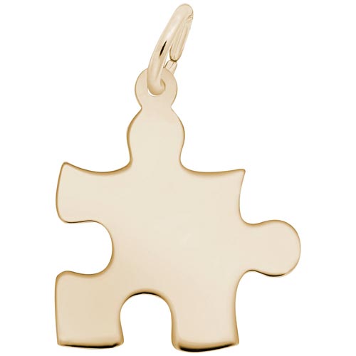 14k Gold Autism Puzzle Piece Charm by Rembrandt Charms