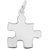 14k White Gold Autism Puzzle Piece by Rembrandt Charms