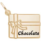 Gold Plate Box of Chocolate Charm by Rembrandt Charms
