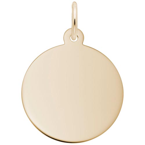 14K Gold SM-Round Classic Disc Charm by Rembrandt Charms