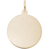 Gold Plate LG-Round Disc Charm Series 35 by Rembrandt Charms