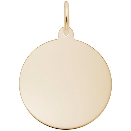 14K Gold LG-Round Classic Disc Charm by Rembrandt Charms