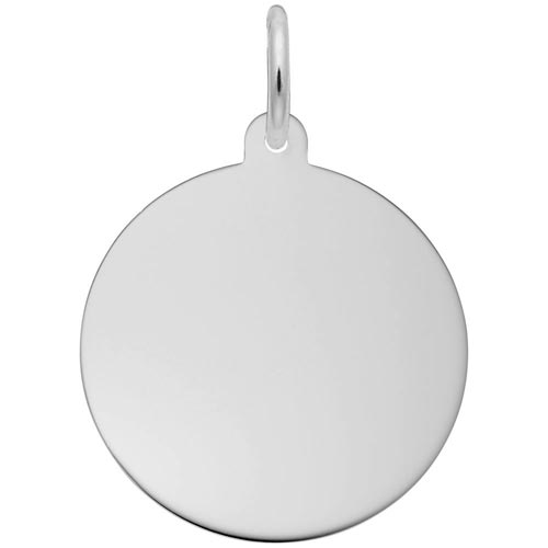 Sterling Silver LG-Round Classic Disc Charm by Rembrandt Charms