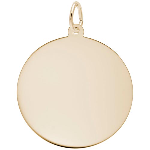 14K Gold Extra Large Round Disc Charm by Rembrandt Charms