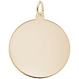 10K Gold Extra Large Round Disc Charm by Rembrandt Charms