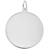 14K White Gold Extra Large Round Disc Charm by Rembrandt Charms
