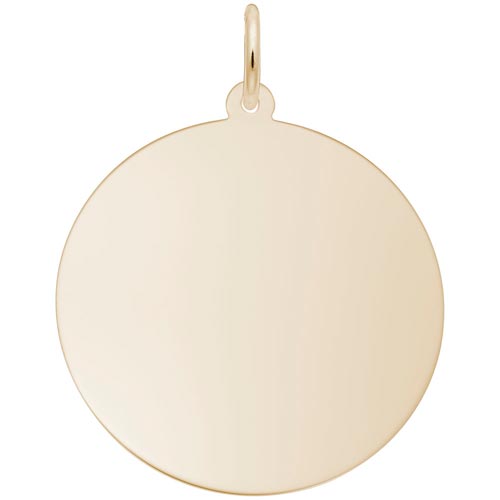 14K Gold Double XL-Round Disc Charm by Rembrandt Charms