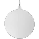 14K White Gold Double XL-Round Disc Charm by Rembrandt Charms