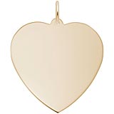 Gold Plated XL-Classic Heart Charm by Rembrandt Charms