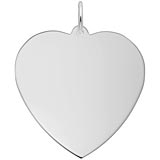 Sterling Silver XL-Classic Heart Charm by Rembrandt Charms
